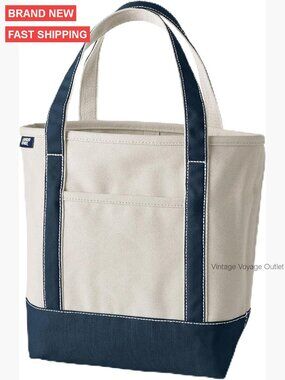 Structured Canvas Tote Bag with 5 Pockets, Reinforced Base, Shoulder Carry